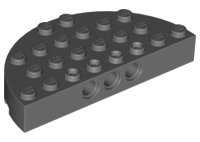 LEGO part Brick, Round Corner 4 x 8 Full Brick Double 47974