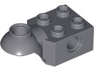 LEGO onderdeel Technic, Brick Modified 2 x 2 with Pin Hole and Rotation Joint Ball Half Horizontal 48170