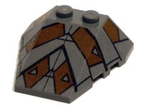 LEGO part Wedge 4 x 4 Triple with Stud Notches with Sith Nightspeeder Pattern 2 48933pb009