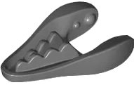 Dinosaur Jaw Lower Small en gris bleuté foncé, numéro de pièce LEGO 49418