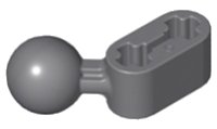 Technic, Liftarm, Modified Ball Joint Angled 1 x 2, numéro de pièce LEGO 50923