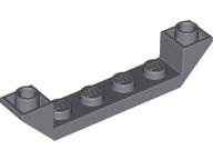 LEGO part Brick Sloped Inverted 45° 6 x 1 Double with 1 x 4 Recessed 52501