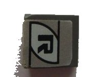 LEGO part Slope 30 1 x 1 x 2/3 with Black 'R' Pattern (Sticker) - Set 8647 54200pb022
