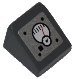 LEGO onderdeel Slope 30 1 x 1 x 2/3 with 2 Gauges Pattern (Sticker) - Set 7977 (54200pb042)