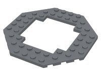 LEGO part Plate, Modified 10 x 10 Octagonal with 6 x 6 Open Center 6063