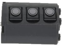 LEGO part Cylinder Half 2 x 4 x 4 with 3 Gas Tank Hatches Pattern Model Left Side (Sticker) - Set 7683 6259pb023L