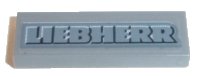 LEGO part Tile 1 x 3 with Light Bluish Gray 'LIEBHERR' Pattern (Sticker) - Set 42100 63864pb160