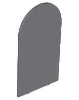 LEGO part Glass for Door Frame 1 x 6 x 7 Arched with Notches and Rounded Pillars 65066