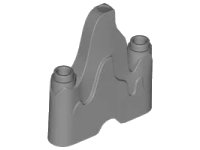 Wave Rounded 1 x 4 with 2 Studs on Ends (Flame, Rock) in dunkelblaugrau, LEGO Teilenummer 70880