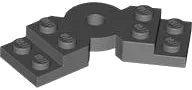 Plate, Modified 2 x 6 x 2/3 Bent in donkerblauwgrijs, LEGO onderdeelnummer 79846