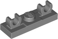 LEGO part Plate Special 1 x 3 with 2 Clips on Top 79987