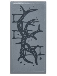 LEGO part Tile 2 x 4 with Black Brick Wall Mortar and Roots Pattern (Sticker) - Set 75810 87079pb0661