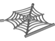 Spider Web Flat with Hollow Stud, Bar Ends, and Bar en gris bleuté foncé, numéro de pièce LEGO 90981