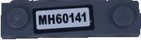 LEGO part Plate, Modified 1 x 4 with 2 Studs without Groove with 'MH60141' Pattern (Sticker) - Set 60141 92593pb036
