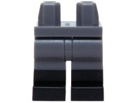LEGO part Hips and Legs with Molded Black Lower Legs / Boots  Pattern 970c00pb0411