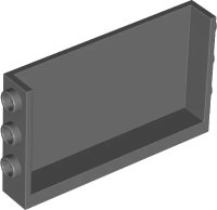 Panel 1 x 6 x 3 with Studs on Sides in dunkelblaugrau, LEGO Teilenummer 98280