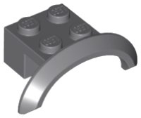LEGO part Vehicle, Mudguard 4 x 2 1/2 x 1 with Arch Round 98282