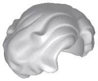 Minifigure, Hair Female Short, Wavy with Side Part in light bluish gray, LEGO part number 11256