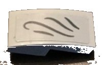 LEGO part Slope, Curved 2 x 1 x 2/3 with Curved Lines Pattern Right Side (Sticker) - Set 71043 11477pb075R