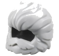 LEGO part Minifigure, Hair Swept Back and Wavy with Short Beard 1989