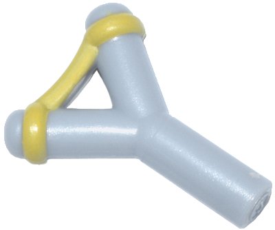 LEGO part Minifigure, Weapon Slingshot with Yellow Band Pattern (19900pb02)