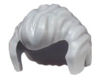 Minifigure, Hair Short Swept Back with Sideburns and Widow's Peak in light bluish gray, LEGO part number 21268