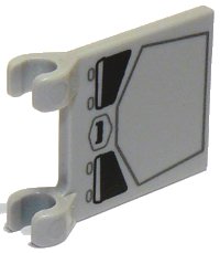 LEGO part Flag 2 x 2 Square with Black and Dark Bluish Gray SW MINI AT-ST Pattern 2335pb252