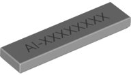 LEGO part Tile 1 x 4 with AI-xxxxxxxx Pattern (2431pb0342)