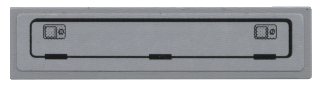 LEGO part Tile 1 x 4 with Service Door with Two Handles on Gray Background Pattern (Sticker) - Set 7743 (2431pb0486)