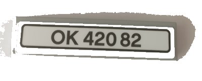 LEGO part Platte 1 x 4 mit 'OK 42082' Muster (Aufkleber) - Set 42082 (2431pb0582)
