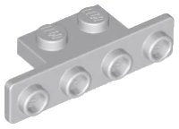 Träger 1 x 2 - 1 x 4 mit abgerundeten Ecken in hellblaugrau, LEGO Teilenummer 2436b