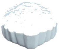 Minifigure, Hair Flat Top with Straight Even Sections in light bluish gray, LEGO part number 25379