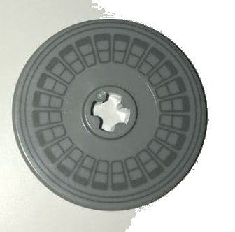 LEGO part Technic, Disk 3 x 3 with Hubcap Pattern (2723pb086)