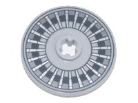 LEGO part Technic, Disque 3 x 3 avec Motif Cercles Noirs et Gris Bleuté Foncé avec Rayons Argentés 2723pb095