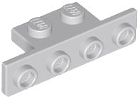 LEGO part Bracket 1 x 2 - 1 x 4 [Rounded Corners at Bottom, Square Corners at Top] 28802