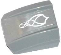 LEGO part Slope, Curved 2 x 2 Lip with White Swirls Pattern (Sticker) - Set 41078 30602pb081