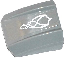 LEGO part Slope, Curved 2 x 2 Lip with White Swirls Pattern (Sticker) - Set 41078 (30602pb081)