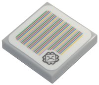 LEGO part Tile 2 x 2 with Super Mario Scanner Code Thwimp Pattern (Sticker) - Set 71386 3068pb1524
