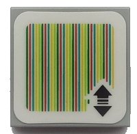 LEGO part Carreau 2 x 2 with Super Mario Scanner Code Double Arrows Pattern (Sticker) - Set 71389 3068pb1853