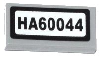 LEGO part Carreau 1 x 2 with 'HA60044' Pattern (Sticker) - Set 60044 3069pb0307