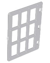 LEGO onderdeel Duplo Door / Window Pane 1 x 4 x 4 with 9 Panes 31171
