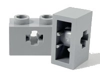 LEGO part Technic Brick 1 x 2 with Axle Hole Type 1 [+ Opening] and Bottom Pin 32064a