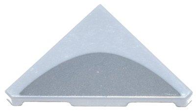 LEGO part Tile, Modified 2 x 2 Triangular with Dark Bluish Gray Curve Pattern (35787pb006)