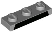 LEGO onderdeel Plate 1 x 3 with Black Trapezoid Pattern 3623pb023