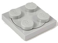 LEGO part Turntable 2 x 2 Plate with Light Bluish Gray Top (3680 / 3679) 3680c02