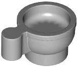 Minifigure, Utensil Teacup en gris azulado claro, número de pieza LEGO 38014