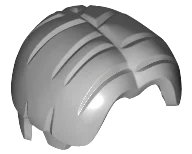 Minifigure, Hair Bowl Cut Parted in Center in light bluish gray, LEGO part number 38800