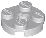 Plate, Round 2 x 2 with Axle Hole in hellblaugrau, LEGO Teilenummer 4032