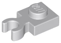 LEGO part Plate, Modified 1 x 1 with Open O Clip Thick (Vertical Grip) 4085d