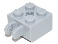 LEGO part Hinge Brick 2 x 2 Locking with 2 Fingers Vertical and Axle Hole, 9 Teeth 40902